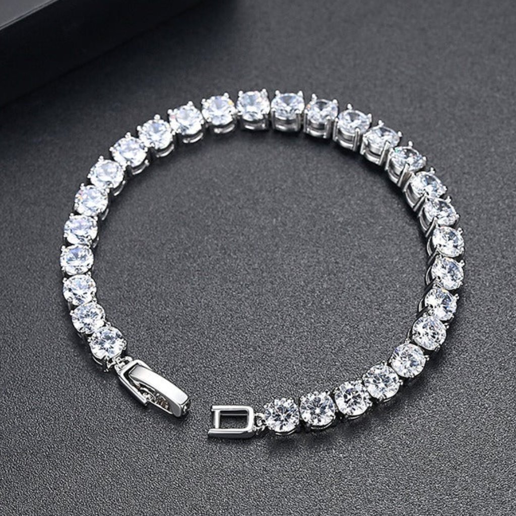 Mens 8" 1ct Diamond Tennis Bracelet 925 Sterling Silver Guys Fine Jewelry 1 Ct 7